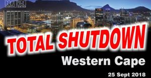 A Total Shutdown has been planned in various communities across the Western Cape