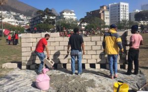 Illegal land grabbers started to erect houses at the Green Point bowling green