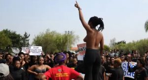 Female students shamelessly showing of their naked breast during Black Monday and say they are living in fear at CPUT campuses